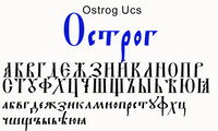 Шрифт Ostrog 1 Ucs